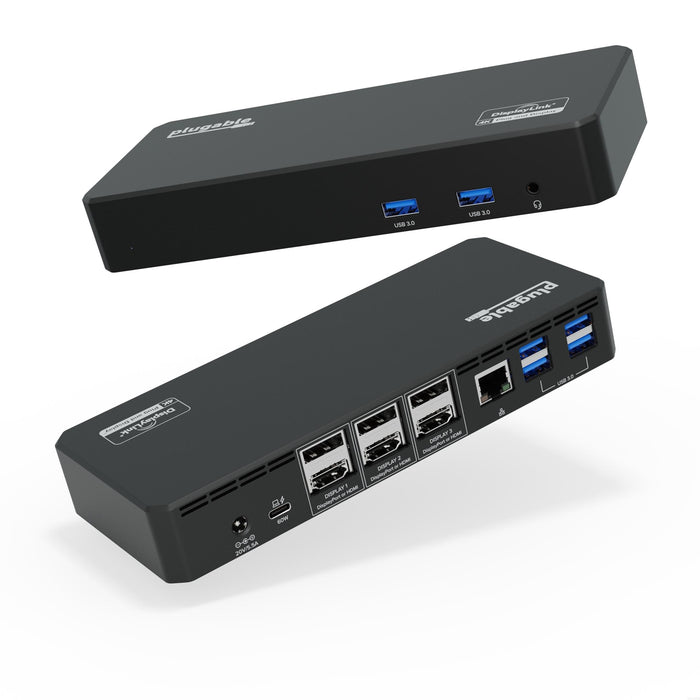 Plugable UD-6950PDZ USB-C Triple Monitor 4K 60W USB-C PD Docking Station-Laptop Docks-Gigante Computers