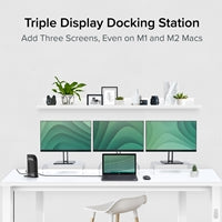 Plugable UD-ULTCDL USB-C Triple Monitor 4K 96W USB-C PD DisplayLink Certified Docking Station-Laptop Docks-Gigante Computers