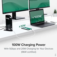 Plugable UD-ULTCDL USB-C Triple Monitor 4K 96W USB-C PD DisplayLink Certified Docking Station-Laptop Docks-Gigante Computers