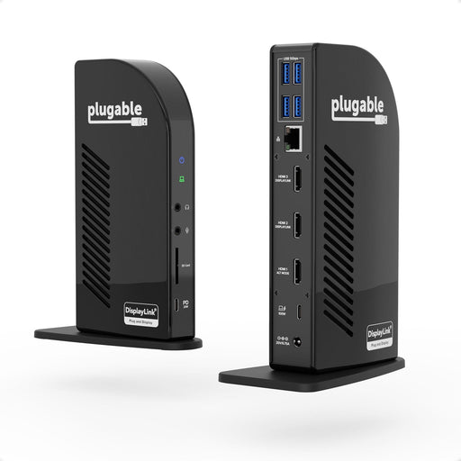 Plugable UD-ULTCDL USB-C Triple Monitor 4K 96W USB-C PD DisplayLink Certified Docking Station-Laptop Docks-Gigante Computers