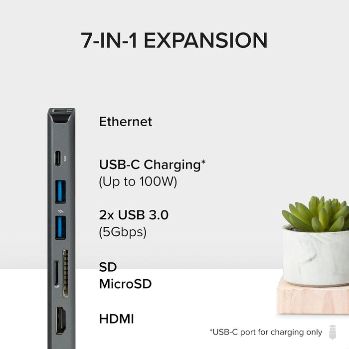 Plugable USBC-7IN1E Portable USB-C Ethernet Docking Station-Laptop Docks-Gigante Computers