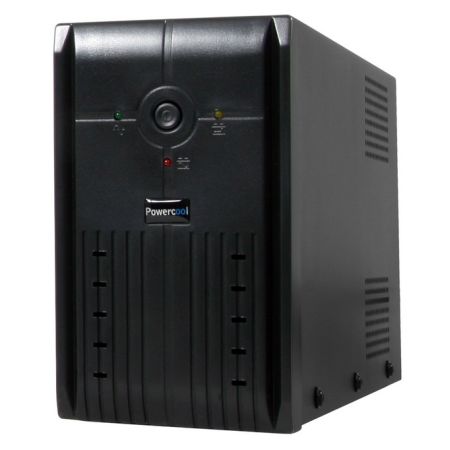 Powercool 650VA Smart UPS, 390W, LED Display, 2 x UK Plug, 2 x RJ45, USB-UPS-Gigante Computers