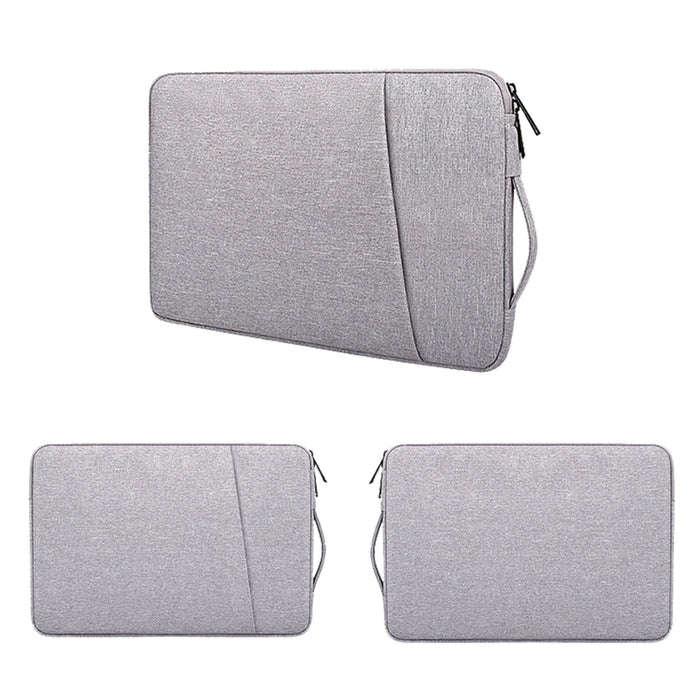 Prevo 14 Inch Laptop Sleeve, Side Pocket, Cushioned Lining, Light Grey-Carry Cases-Gigante Computers