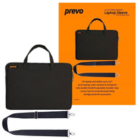 Prevo 15.6 Inch Laptop Bag, Cushioned Lining, With Shoulder Strap, Black-Carry Cases-Gigante Computers