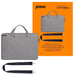 Prevo 15.6 Inch Laptop Bag, Cushioned Lining, With Shoulder Strap, Light Grey-Carry Cases-Gigante Computers