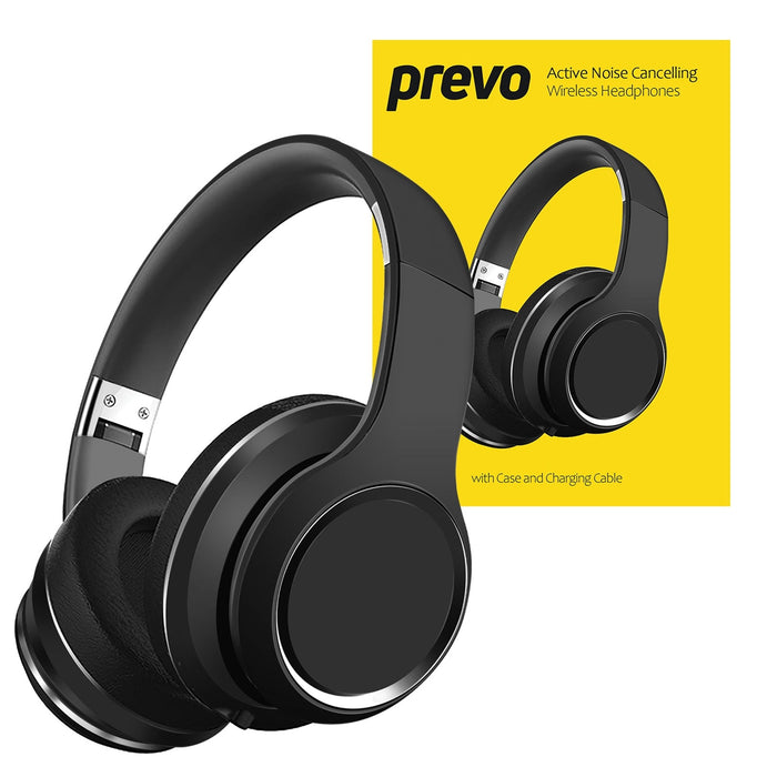 Prevo A6-ANC Active Noise Cancelling (ANC) Wireless Headphones with Bluetooth 5.4, True Wireless Stereo (TWS) Sound, Automatic Pairing & Handsfree Calls, with Case & Charging Cable-Speakers-Gigante Computers