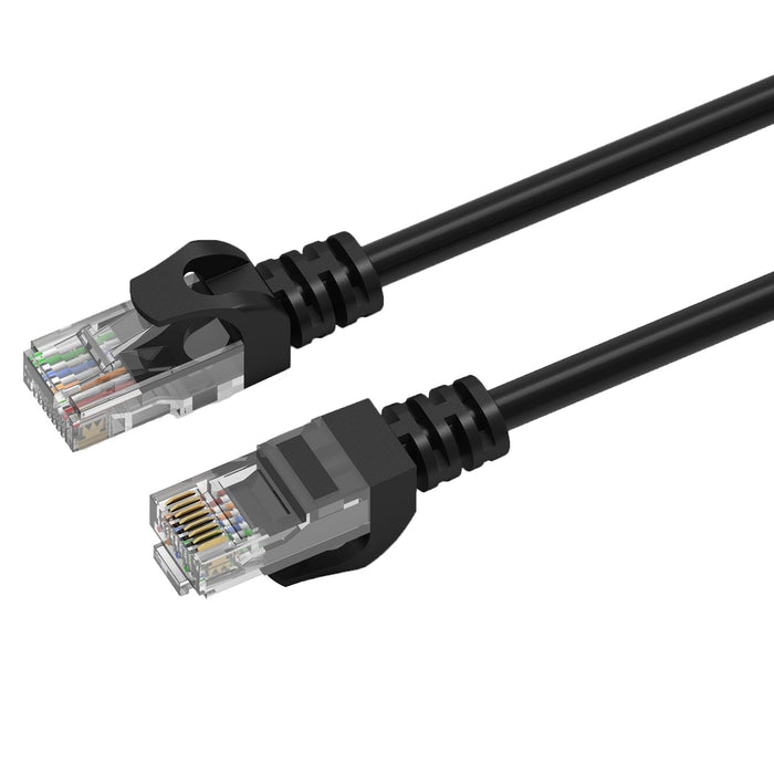 Prevo CAT6-BLK-2M Network Cable, RJ45 (M) to RJ45 (M), CAT6, 2m, Black, Oxygen Free Copper Core, Sturdy PVC Outer Sleeve & Clip Protector, Retail Box Packaging-Cables-Gigante Computers