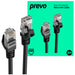 Prevo CAT6-BLK-3M Network Cable, RJ45 (M) to RJ45 (M), CAT6, 3m, Black, Oxygen Free Copper Core, Sturdy PVC Outer Sleeve & Clip Protector, Retail Box Packaging-Network Cables-Gigante Computers