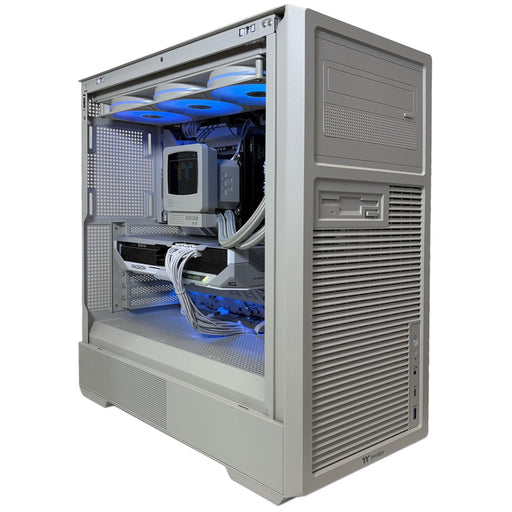 RETRO Gaming Build. Thermal Take etro Case and 360mm Retro CPU Cooler, AMD Ryzen 7 7700X3D, 32GB DDR5, WiFI 7, AMD 9070 XT ICE, 1TB NVMe, Windows 11 Home-System Builds-Gigante Computers