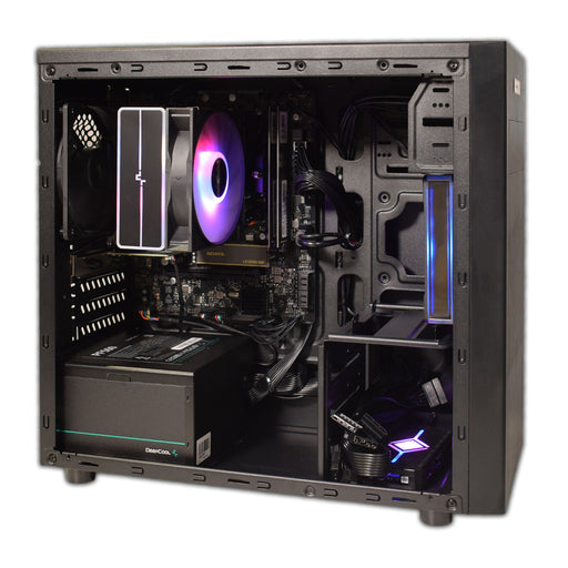 RGB Micro Tower - AMD Ryzen 3 4300G Quad Core 8 Thread 3.80GHz (4.00GHz Boost), 16GB DDR4 RAM, 1TB Kingston NVMe M.2, WiFi 6 + BT, 120mm RGB Air Cooler - Pre-Built PC-System Builds-Gigante Computers