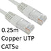 RJ45 (M) to RJ45 (M) CAT5e 0.25m White OEM Moulded Boot Copper UTP Network Cable-Cables-Gigante Computers