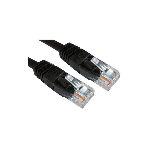 RJ45 (M) to RJ45 (M) CAT6 0.25m Black OEM Moulded Boot Copper UTP Network Cable-Cables-Gigante Computers