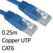 RJ45 (M) to RJ45 (M) CAT6 0.25m Blue OEM Moulded Boot Copper UTP Network Cable-Cables-Gigante Computers