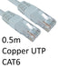 RJ45 (M) to RJ45 (M) CAT6 0.5m White OEM Moulded Boot Copper UTP Network Cable-Network Cables-Gigante Computers
