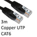 RJ45 (M) to RJ45 (M) CAT6 3m Black OEM Moulded Boot Copper UTP Network Cable-Network Cables-Gigante Computers