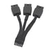 Replacement 12VHPWR 12+4Pin PCIE 5.0 to 3x8Pin (6+2P) Power Cable 10cm Braided-Cables-Gigante Computers