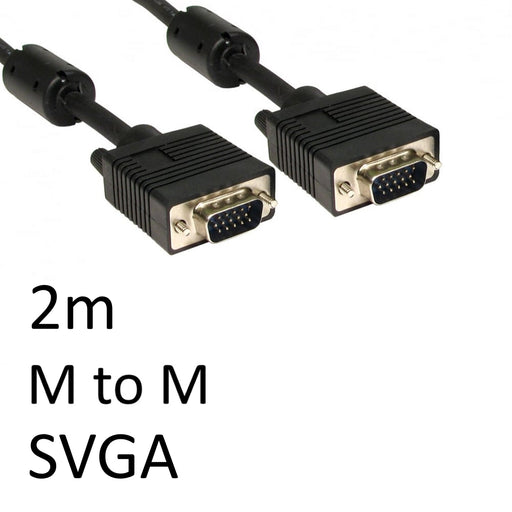 SVGA (M) to SVGA (M) 2m Black OEM Display Cable-Monitor Cables-Gigante Computers