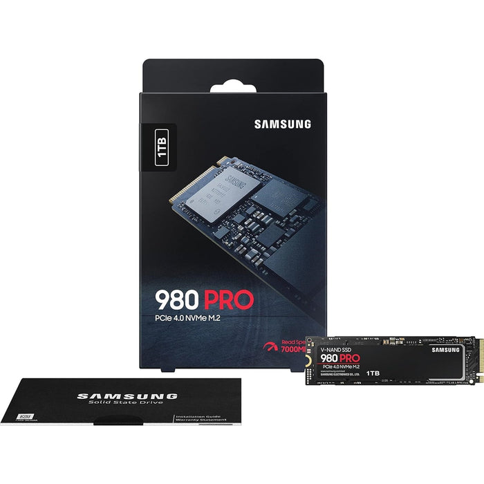 Samsung 1TB 980 PRO M.2 NVMe SSD, M.2 2280, PCIe, V-NAND, R/W 7000/5000 MB/s, 1000K/1000K IOPS-Internal SSD Drives-Gigante Computers