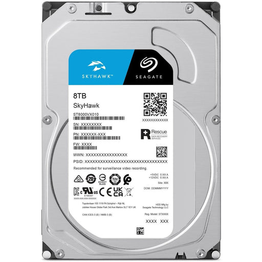 Seagate ST8000VX010 SkyHawk Surveillance 8TB 3.5" 5400RPM 256MB Cache SATA III Internal Hard Drive-Hard Drives-Gigante Computers