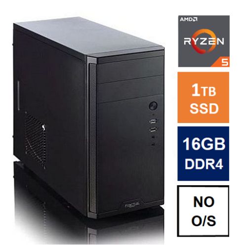 Spire MATX Tower PC, Fractal Core 1100 Case, Ryzen 5 5600G, 16GB 3200MHz, 1TB SSD, Bequiet 450W, No Optical, KB & Mouse, No Operating System-Tower / SFF / Barebone PCs-Gigante Computers