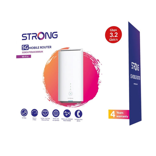 Strong 5GROUTERAX3000UK 5G Unlocked Mobile Broadband Wireless Router with 2x LAN Ports-Networking-Gigante Computers