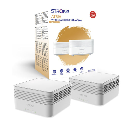 Strong MESHKITAX3000UK AX3000 Whole Home Wi-Fi 6 Mesh System (2 Pack) - 3,300sq.ft Coverage-Networking-Gigante Computers