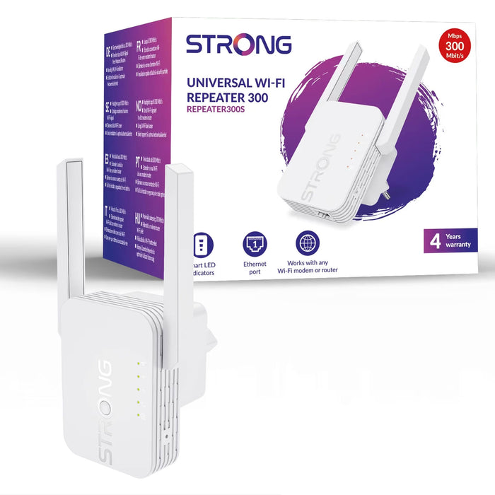 Strong REPEATER300SUK N300 Wi-Fi Extender with Network port-Networking-Gigante Computers