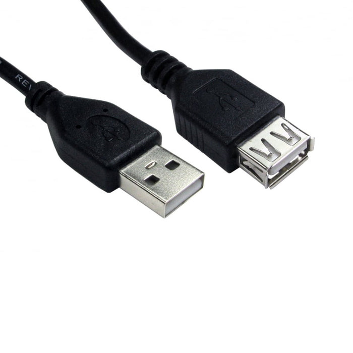 TARGET 99CDL2-023 Data Cable, USB 2.0 Type-A (M) to USB 2.0 Type-A (F), 3m Black, USB Extension Cable, OEM Polybag Packaging-Cables-Gigante Computers