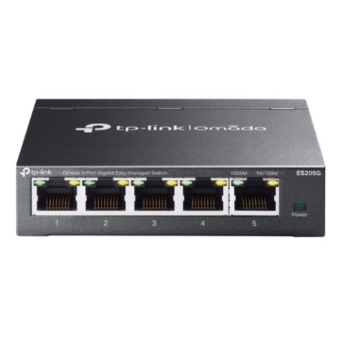 TP-LINK (ES205G) Omada 5-Port Gigabit Easy Managed Switch, 5x GB Ports, Metal Casing-Switches-Gigante Computers
