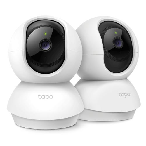 TP-LINK (TAPO C210P2) Pan/Tilt Home Security Wi-Fi Cameras (2-Pack), 3MP, Night Vision, Alarms, Motion Detection, 2-way Audio-Surveillance Cameras-Gigante Computers
