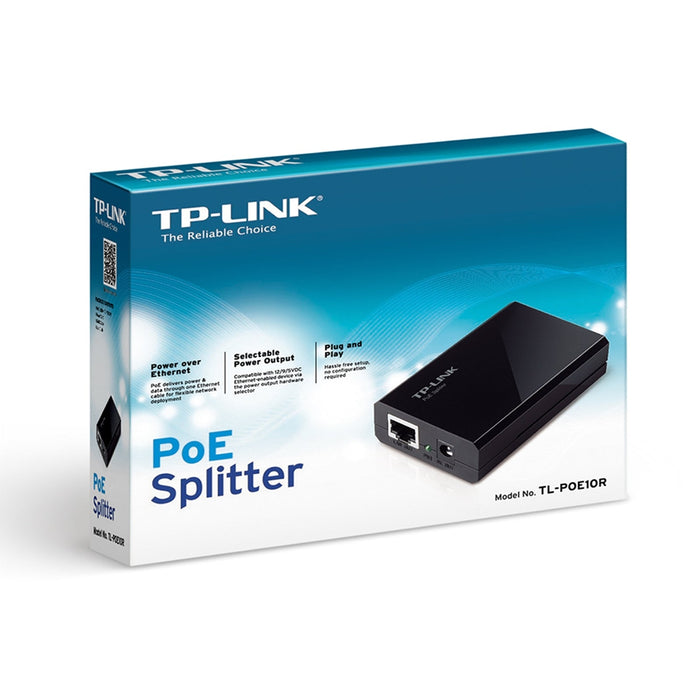 TP-LINK (TL-POE10R) POE Splitter for Data and Power via Cable & DC Supply-PoE Splitters/Injectors-Gigante Computers