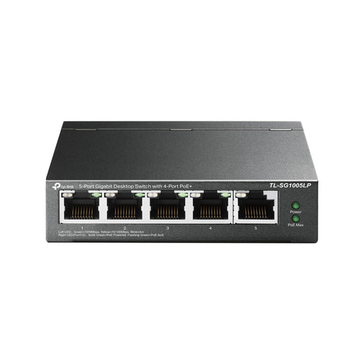 TP-LINK (TL-SG1005LP) 5-Port Gigabit Unmanaged Desktop Switch, 4-Port PoE, Low Power, Steel Case-Switches-Gigante Computers