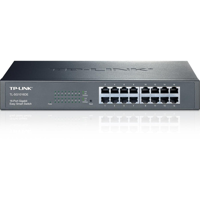 TP-LINK (TL-SG1016DE) 16-Port Gigabit Easy Smart Switch, Unmanaged, Rackmountable-Switches-Gigante Computers