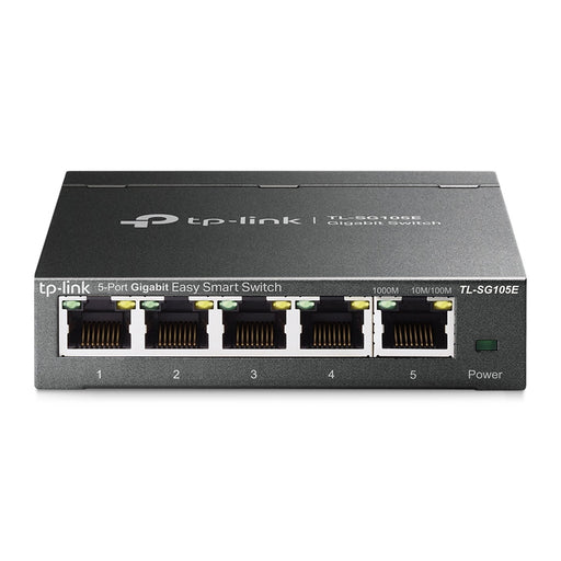 TP-LINK (TL-SG105E) 5-Port Gigabit Easy Smart Switch, Steel Case-Switches-Gigante Computers