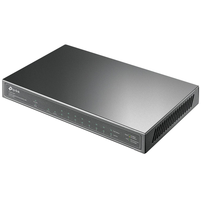 TP-LINK (TL-SG1210P) 10-Port GB Desktop Switch, 9 RJ45 + 1 SFP Port, 8-Port PoE+, Metal Casing-Switches-Gigante Computers