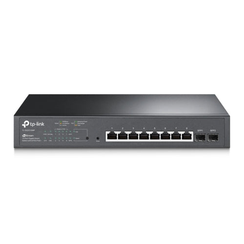 TP-LINK (TL-SG2210MP) JetStream 10-Port Gigabit Smart Switch with 8-Port PoE+, 2 GB SFP Slots, Rackmountable-Switches-Gigante Computers