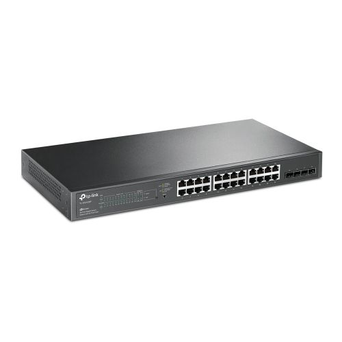 TP-LINK (TL-SG2428P) JetStream 28-Port Gigabit Smart Switch with 24-Port PoE+, 4 GB SFP Slots, Rackmountable-Switches-Gigante Computers