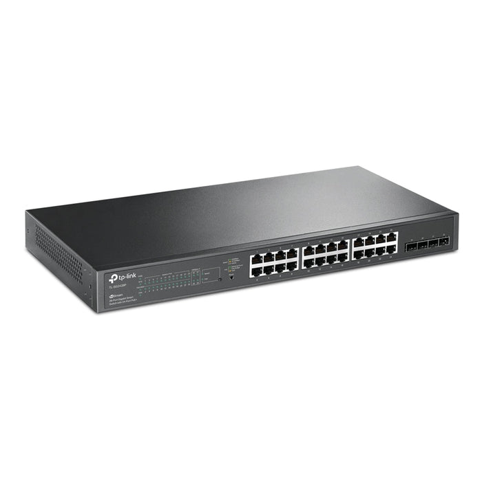 TP-LINK (TL-SG2428P) JetStream 28-Port Gigabit Smart Switch with 24-Port PoE+, 4 GB SFP Slots-Switches-Gigante Computers