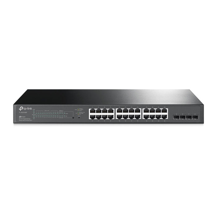 TP-LINK (TL-SG2428P) JetStream 28-Port Gigabit Smart Switch with 24-Port PoE+, 4 GB SFP Slots-Switches-Gigante Computers