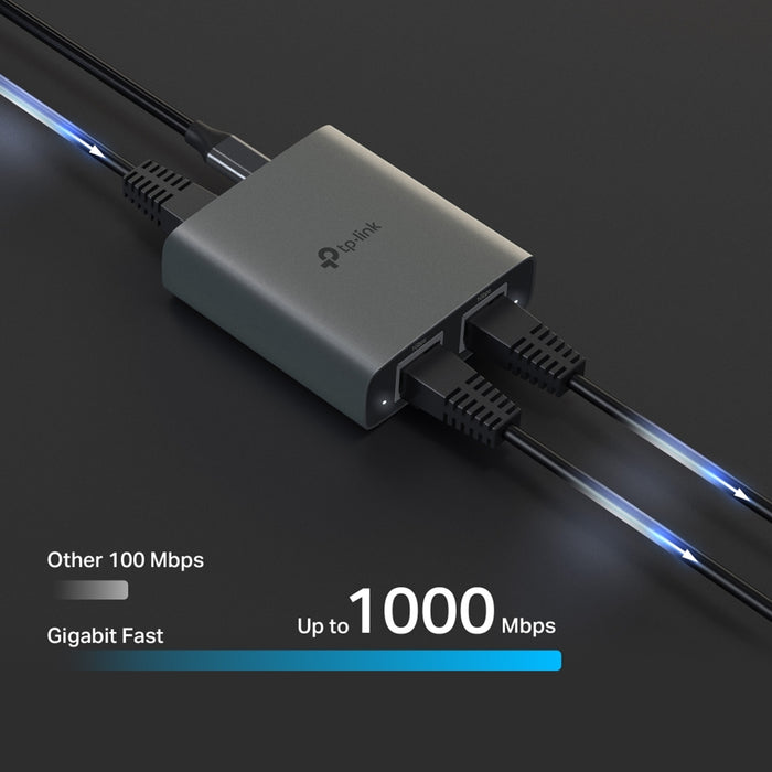TP-Link EH210 1 to 2 Gigabit Ethernet Splitter-Networking-Gigante Computers