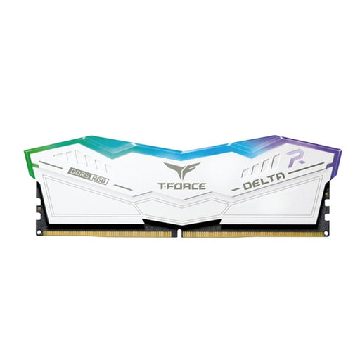 Team T-Force Delta White RGB FF4D532G6200HC38ADC01 32GB System Memory DDR5, 6200MHz, 2 x 16GB, CL38-38-38-78 1.25V-Memory-Gigante Computers
