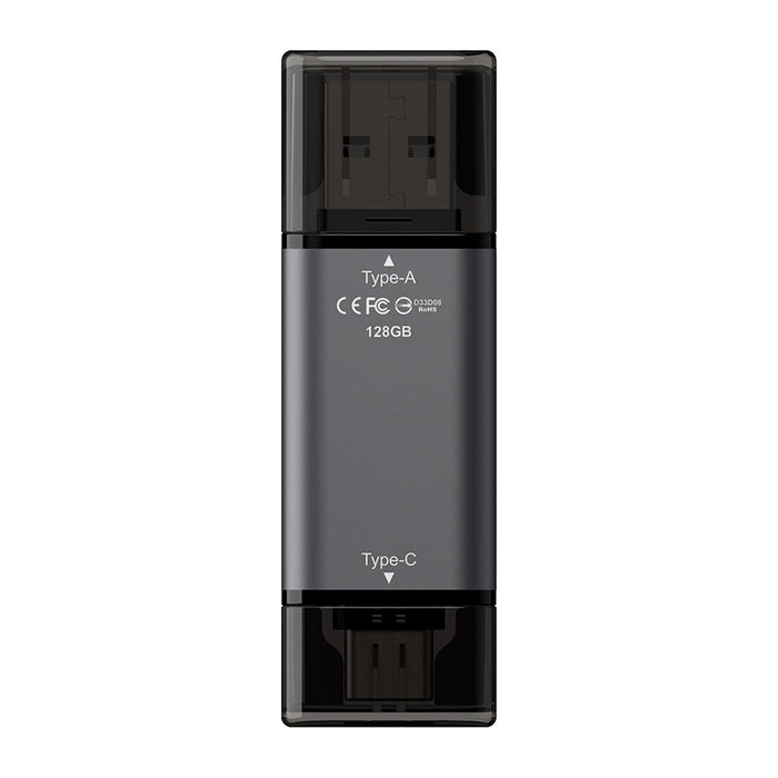 Team TX13128GC01 2 in 1 Dual OTG 128GB Flash Drive, X1 USB 3.2 Gen1, Type C & A, Plug and Play-Memory-Gigante Computers