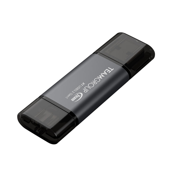 Team TX1364GC01 2 in 1 Dual OTG 64GB Flash Drive, X1 USB 3.2 Gen1, Type C & A, Plug and Play-Memory-Gigante Computers