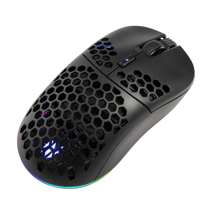Tecware Pulse Elite Lightweight RGB Wireless Gaming Mouse with Interchangeable Black & White Honeycomb Shells included-Mice-Gigante Computers