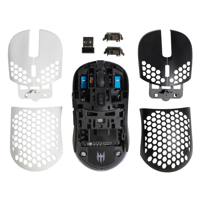 Tecware Pulse Elite Lightweight RGB Wireless Gaming Mouse with Interchangeable Black & White Honeycomb Shells included-Mice-Gigante Computers