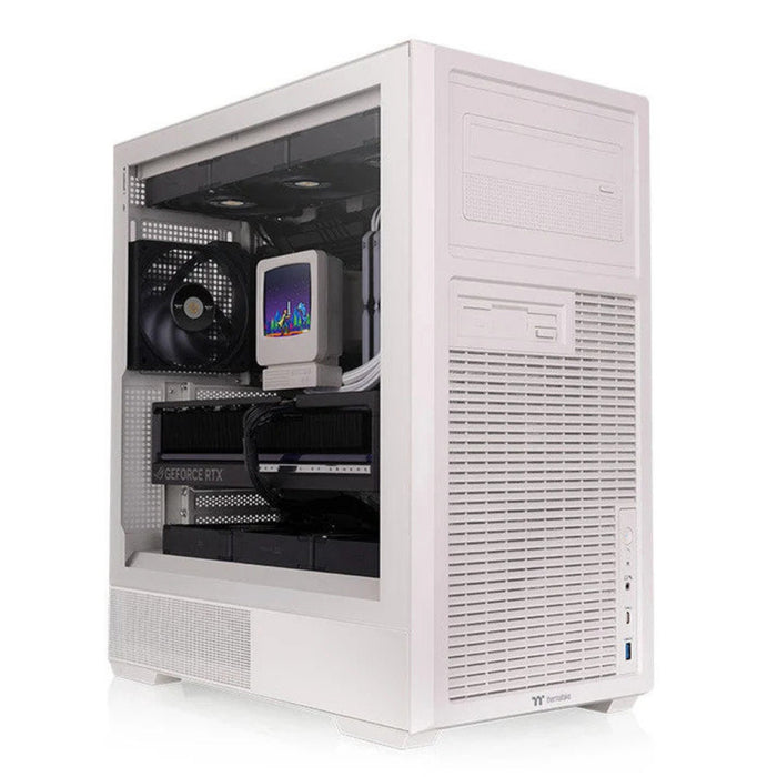 Thermaltake Retro 360 TG Mid Tower ATX PC Case, Retro Style Front panel and a Tempered Glass Side panel , and supports up to a 360mm AIO for maximum cooling efficiency, Beige-Cases-Gigante Computers