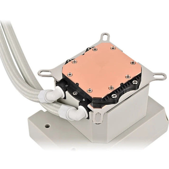 Thermaltake Retro 360 Ultra ARGB Sync AIO Liquid Cooler, CRT-style 3.7” LCD display, Triple 120mm ARGB Fans, Intel and AMD Support, White-Fans-Gigante Computers