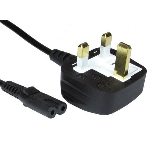 UK Mains to Figure 8 C7 2m Black OEM Power Cable-Power-Gigante Computers