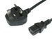 UK Mains to IEC Kettle 10m Black OEM Power Cable-Cables-Gigante Computers