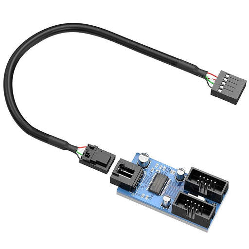 USB 2.0 9pin Header 1 to 2 Extension Hub Splitter Adapter-Internal Cables-Gigante Computers